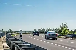 Streckenabschnitt als Kraftfahrstraße in Richtung Greifswald / Zentrum.