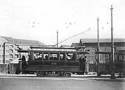 Tw 248 (Bj. 1900) mit drei Stromabnehmern, um 1911