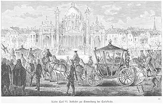 Kaiser Karl VI. zur Einweihung der Karlskirche