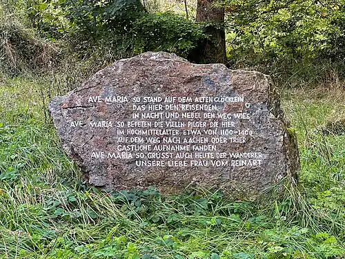 Gedenkstein Reinartzhof für das Orientierungsglöckchen