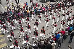 Die BMG in ihren Stänzlern am Sechseläuten 2018