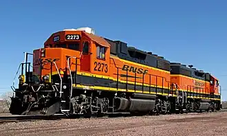 BNSF GP38-2s 2273 und 2778 in Lincoln, Nebraska