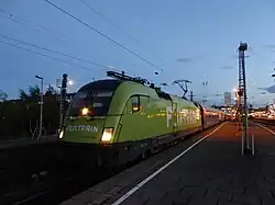 Flixtrain/Dispolok-Traurus vorm BTE-AutoReiseZug in Hamburg-Altona. (2018)