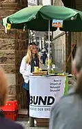 BUND-Infostand im Rahmen einer Anti-Atomkraft-Mahnwache, 2011 in Minden