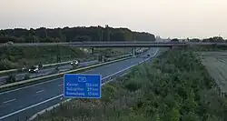 Die B&nbsp;1 überquert die A&nbsp;39 bei Cremlingen in Niedersachsen