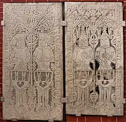 Grabplatten von Werner und Mathias, sowie Jonann und Werner von Axekow im Doberaner Münster