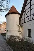 Eckturm des Schloss-Vorhofs