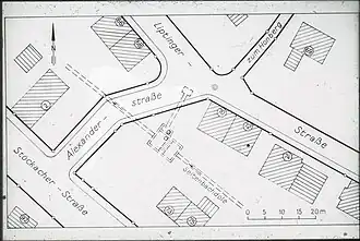 Lageplan des Sickerschachtes