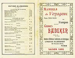 Werbefaltblatt der Société d'Éditions littéraires et artistiques von 1902, Preise in Francs (fr.), deutschsprachige Titel