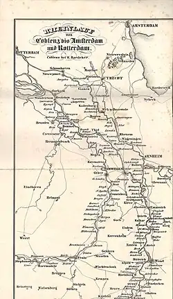 „Rheinreise von Straßburg bis Rotterdam“ (D 1, 1835): Ausschnitte aus den Karten zum Flusslauf