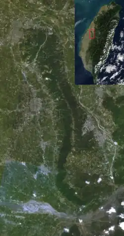 Luftaufnahme des Bagua-Plateaus