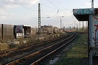 Überreste des Haltepunktes Dortmund-Hoesch 2008