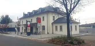 Empfangsgebäude des Bahnhofs Rottendorf, 2024