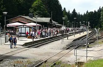 Bf Schierke, ein­ziger Zwi­schen­halt für Fahr­gäste