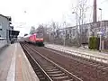 Bahnhof St Egidien mit RB nach Zwickau (2016)