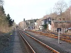 Bahnstrecke im Bahnhof Voigtsgrün (2016)