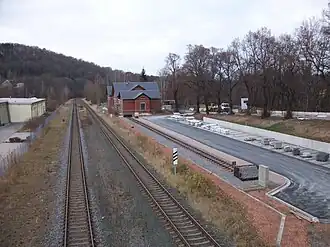 Empfangsgebäude, Gleisseite (2021)