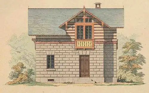 Abgegangenes Bahnwärterhaus an der Geislinger Steige, 1855.
