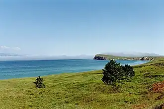 Insel Olchon, Blick nach Südosten bzw. Gremjatschinsk