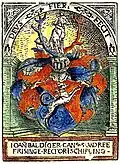 Wappendarstellung für Johann Baldinger, 1547
