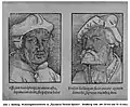 Porträt des Johannes Rudolfinger (links) mit Selbstbildnis von Hans Baldung von 1534. Doppelholzschnitt aus: Sixtus Dietrich, Epicedion Thomae Sporeri, Straßburg 1534 (Staats- und Stadtbibliothek Augsburg)