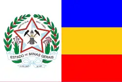 Fahnenabzeichen des Gouverneurs von Minas Gerais, verwendet in militärischen Einheiten[13]