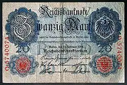 Reichsbanknote 19. Februar 1914
