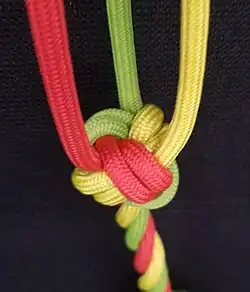 Noch sorgfältig zusammengezogen