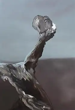 Barbara Ellmerer: Organell II 2019, Oil on canvas, 220 × 150 cm