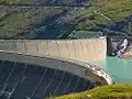 Talsperren des oberen Staubeckens mit Moosersperre vorn und bildmittig Drossensperre (2007)