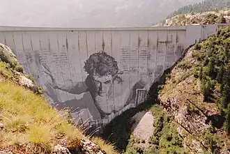 Die Staumauer von Tignes/Lac du Chevril