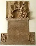 Flachrelief mit der Schenkung des Lehens von Volpedo