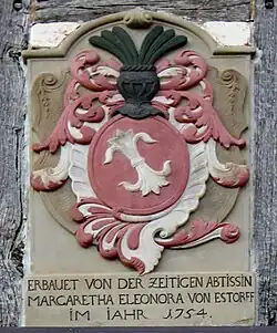 Wappen der Äbtissin Margaretha Eleonora von Estorff (1754)