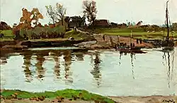 Nicolaas Bastert (1890): Veerpont aan de Vecht, Privatbesitz.
