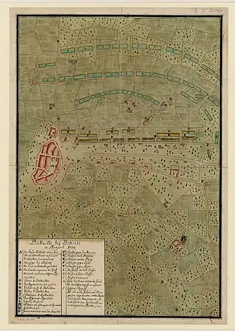 Schlachtplan von 1734