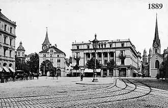 Hotel «Baur» am Paradeplatz in Zürich, 1889