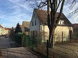 Häuser Fontanestraße 1, 2 und 3 im Jahr 2020, errichtet zur Bausiedelschau 1934 Frankfurt (Oder)