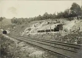 Feldbahn beim Gemmenicher Tunnel, Februar bis Juni 1915