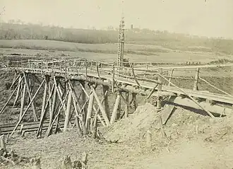 Behelfsbrücke der Feldbahn