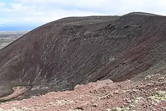 Blick in den Krater des Bayuyo