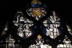 Tympanon mit Scheiben aus dem 16. Jahrhundert