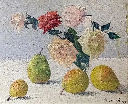 Achille Laugé, Blumen und Birnen (1909).