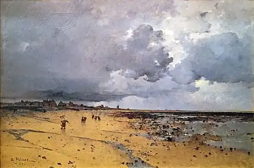 Grandcamp à marée basse, 1884