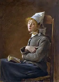 Marie Petiet, Eingeschlafene Lesende (1882).