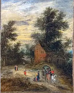 Jan Brueghel der Ältere, Landschaft mit Personen.
