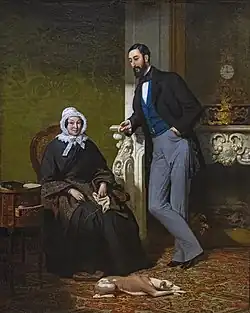 Jean Jalabert, Porträt von Madame Coste, geborene Reboulh mit ihrem Sohn Alphonse.