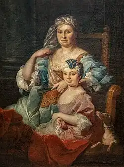 Pierre Subleyras, Porträt von Madame Poulhariez und von ihrer Tochter Anne.