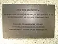 Gedenktafel im Garten der Beckhofkirche