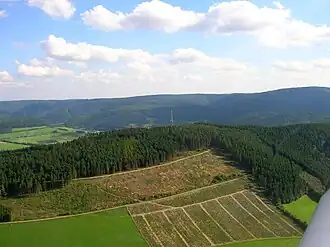 Blick aus einem Flugzeug von Norden auf den Beerenberg
