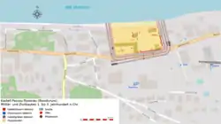 Passau-Innstadt/Rosenau (Boiodurum): Befundskizze des Kastells und des Vicus, 1. bis 3.&nbsp;Jahrhundert n.&nbsp;Chr.